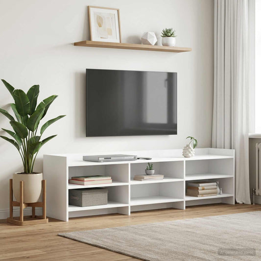 TV Cabinet 168 x 33 x 47 cm White Engineered Wood