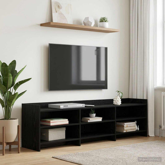 TV Cabinet 168 x 33 x 47 cm Black Oak Engineered Wood