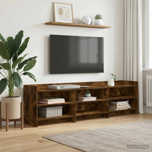 TV Cabinet 168 x 33 x 47 cm Smoked Oak Engineered Wood