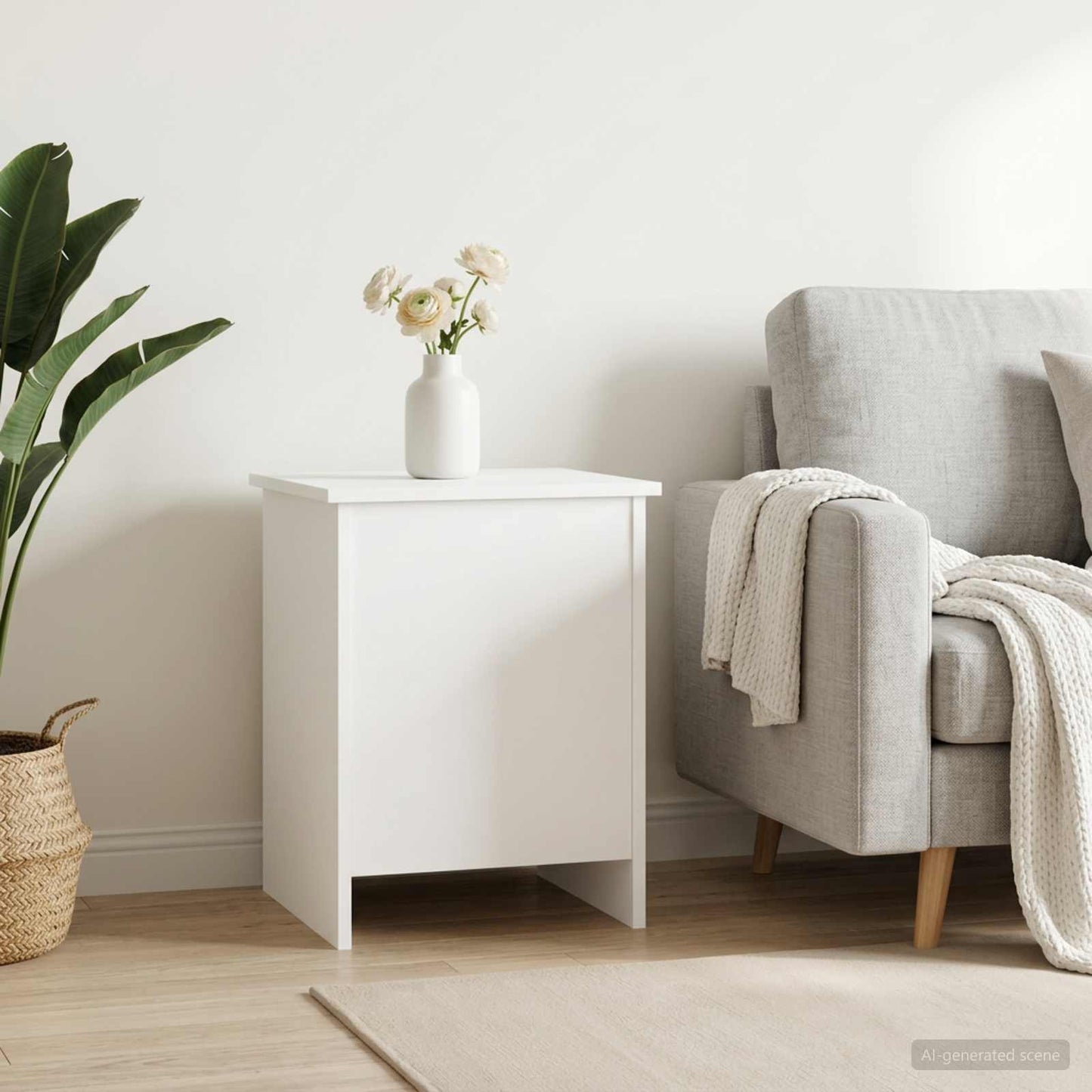 Storage Chest White 40 x 40 x 50 cm Engineered Wood