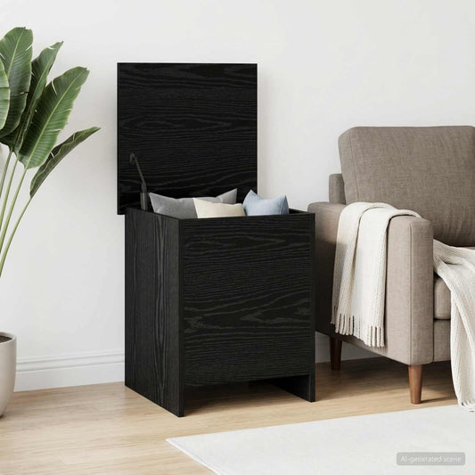 Storage Chest Black Oak 40 x 40 x 50 cm Engineered Wood