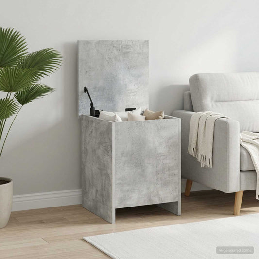 Storage Chest Concrete Grey 40 x 40 x 50 cm Engineered Wood