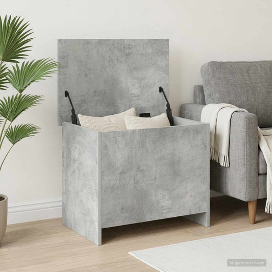 Storage Chest Concrete Grey 60 x 40 x 50 cm Engineered Wood