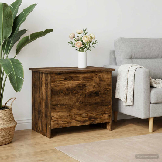 Storage Chest Smoked Oak 60 x 40 x 50 cm Engineered Wood