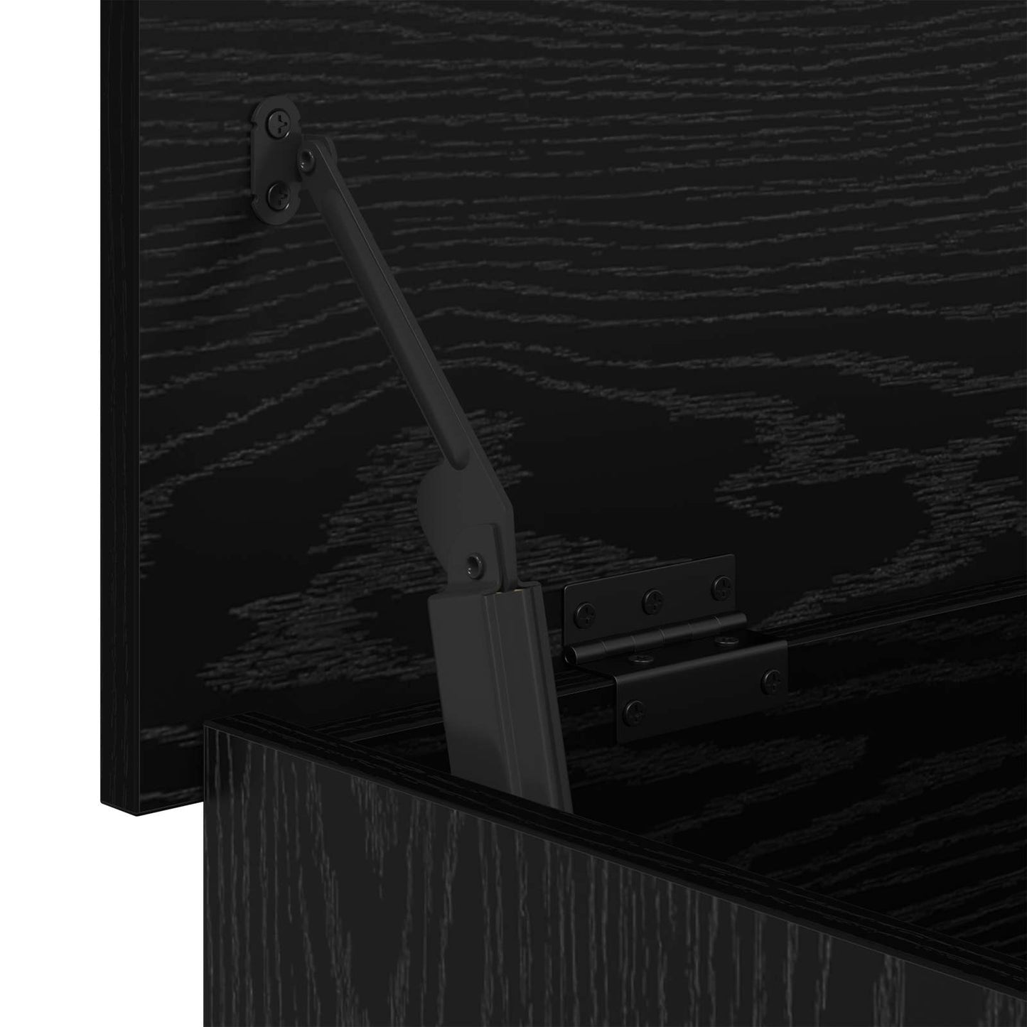 Storage Chest Black Oak 80 x 40 x 50 cm Engineered Wood