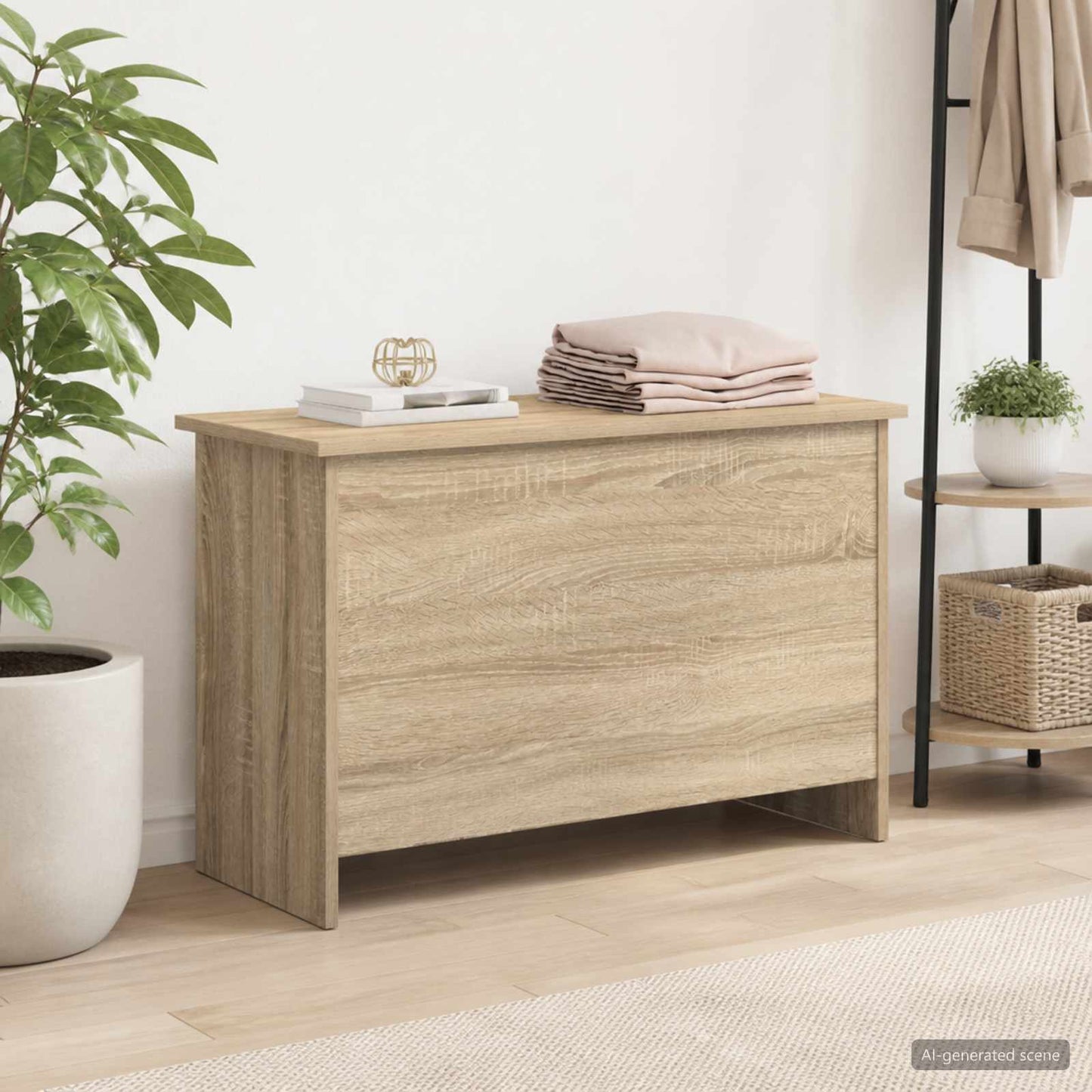 Storage Chest Sonoma Oak 80 x 40 x 50 cm Engineered Wood