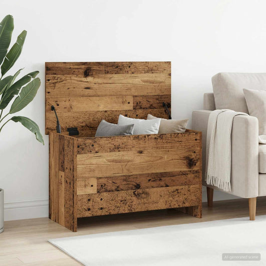 Storage Chest Old Wood 80 x 40 x 50 cm Engineered Wood