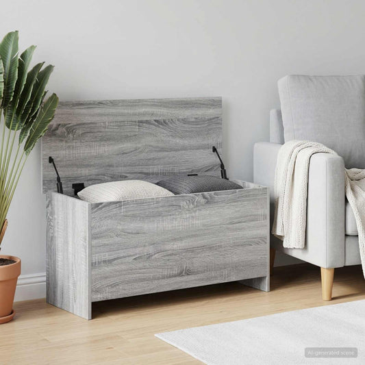 Storage Chest Grey Sonoma 100 x 40 x 50 cm Engineered Wood