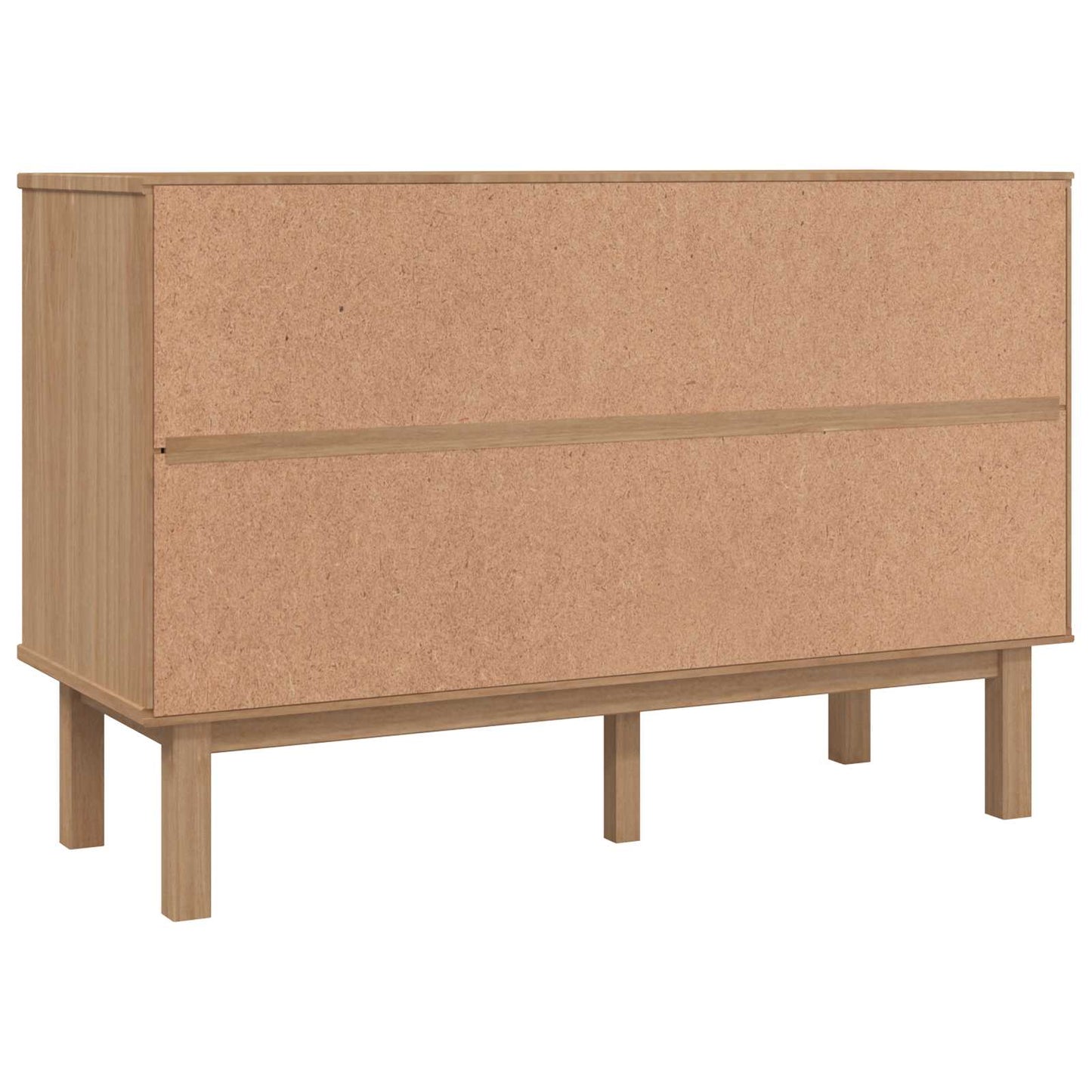 Drawer Cabinet OTTA Black 111 x 43 x 73.5 cm Solid Pine Wood