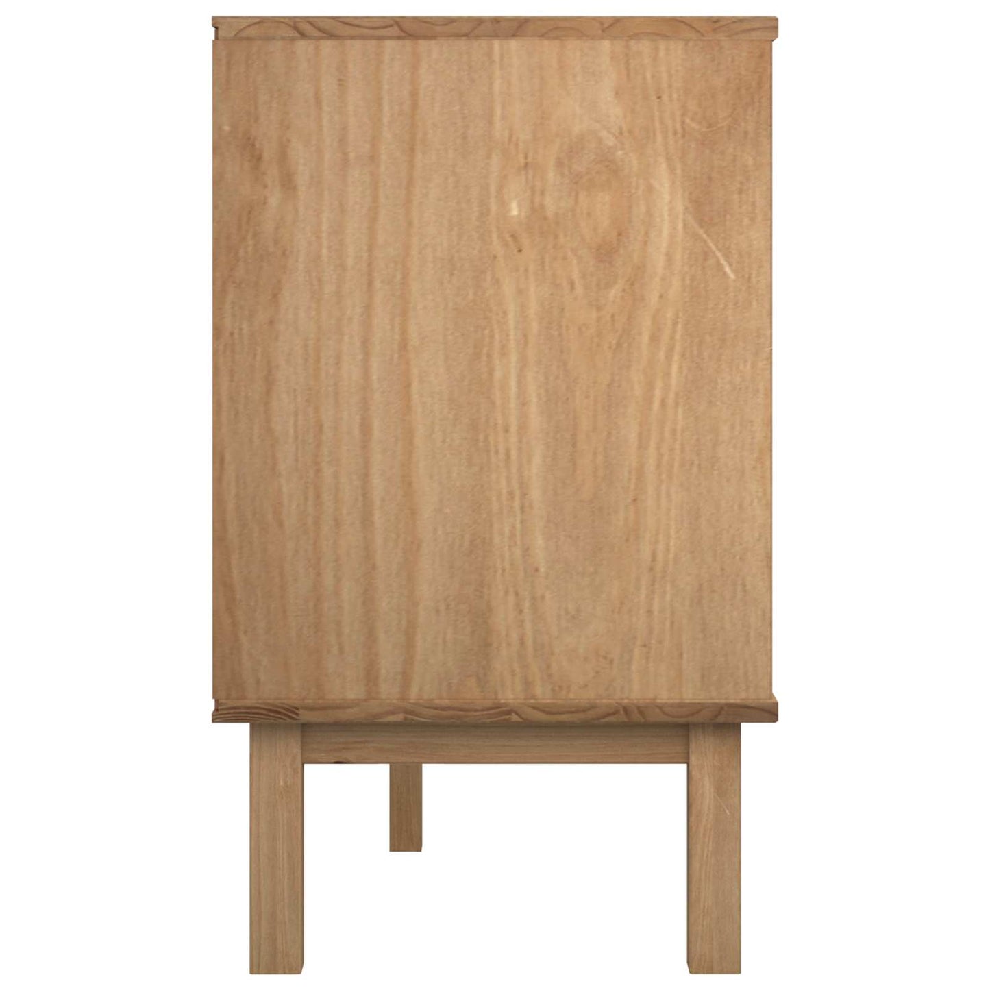 Drawer Cabinet OTTA Black 111 x 43 x 73.5 cm Solid Pine Wood