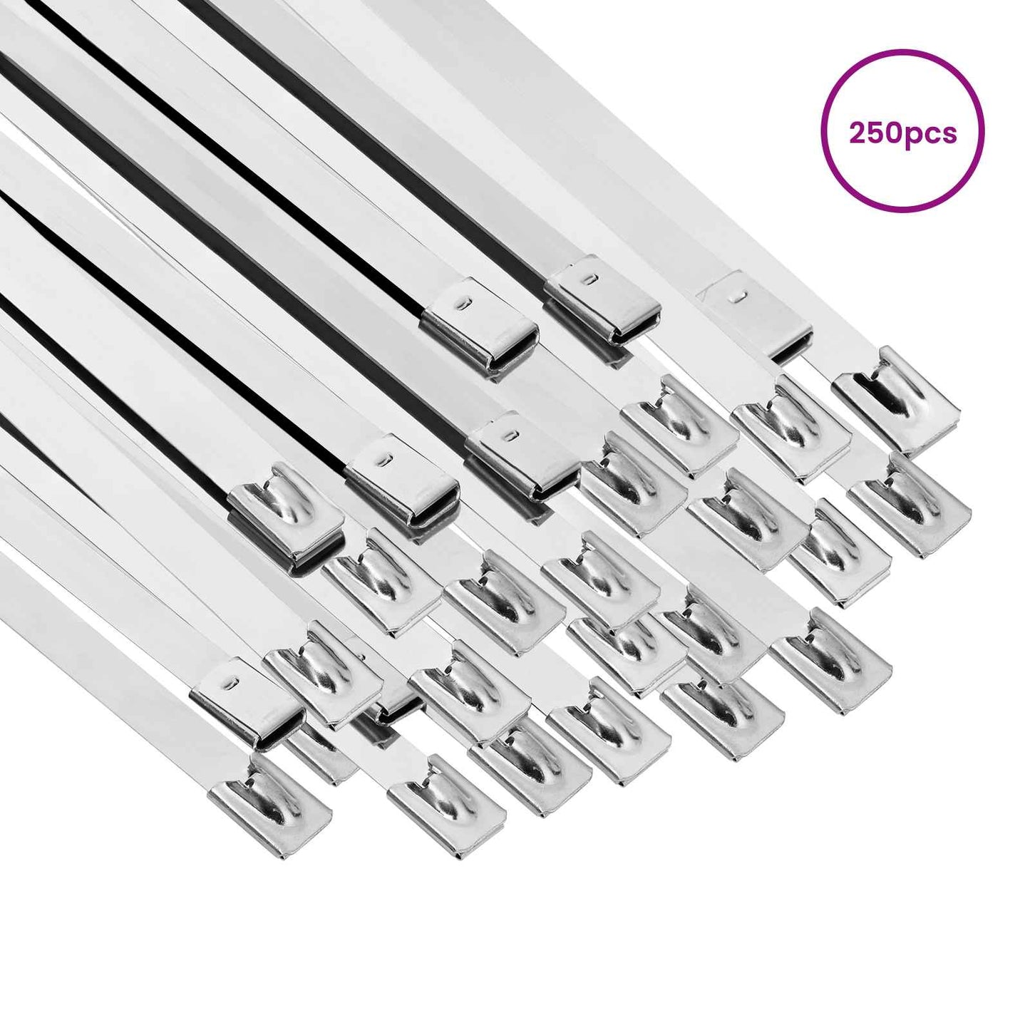 Cable Tie 250 pcs 7.9 x 250 mm Silver