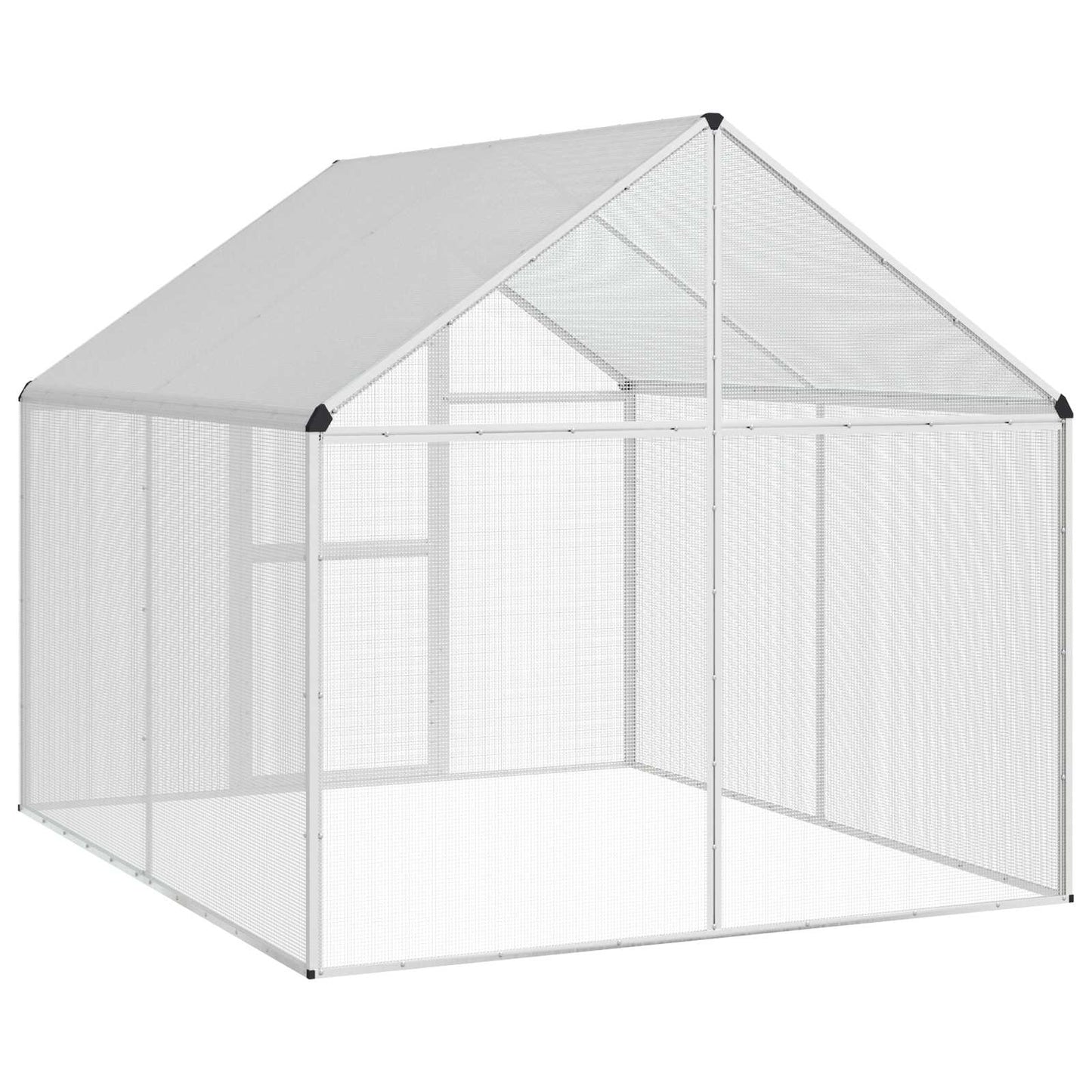 Bird Cage Silver 181.5 x 221 x 173.5 cm Welded Wire Mesh