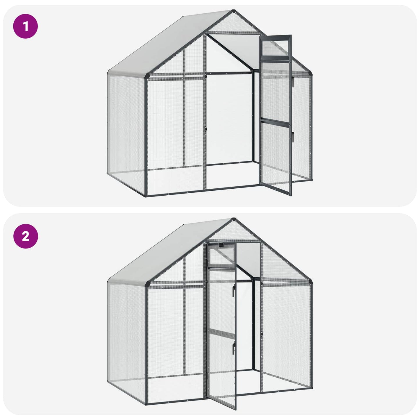Bird Cage Anthracite 181.5 x 110.5 x 173.5 cm Welded Wire Mesh