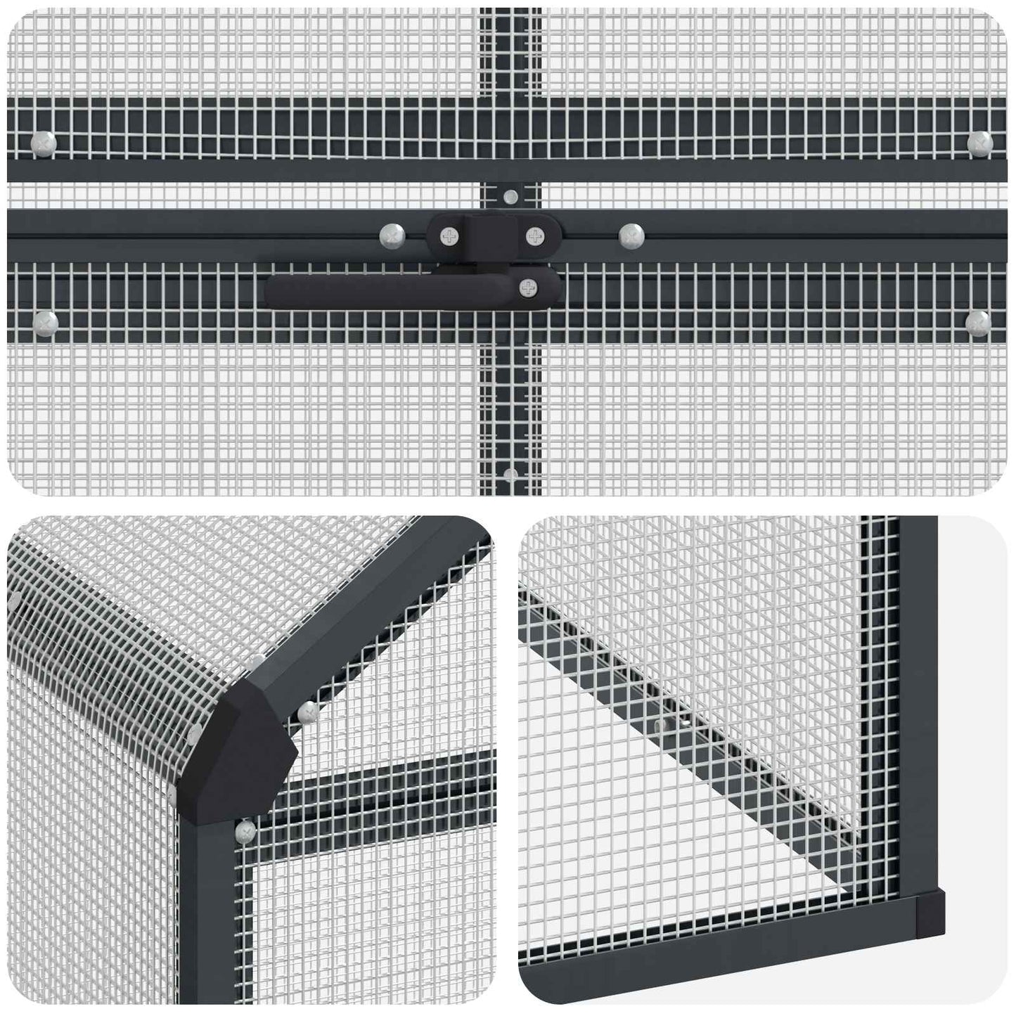 Bird Cage Anthracite 181.5 x 221 x 173.5 cm Welded Wire Mesh