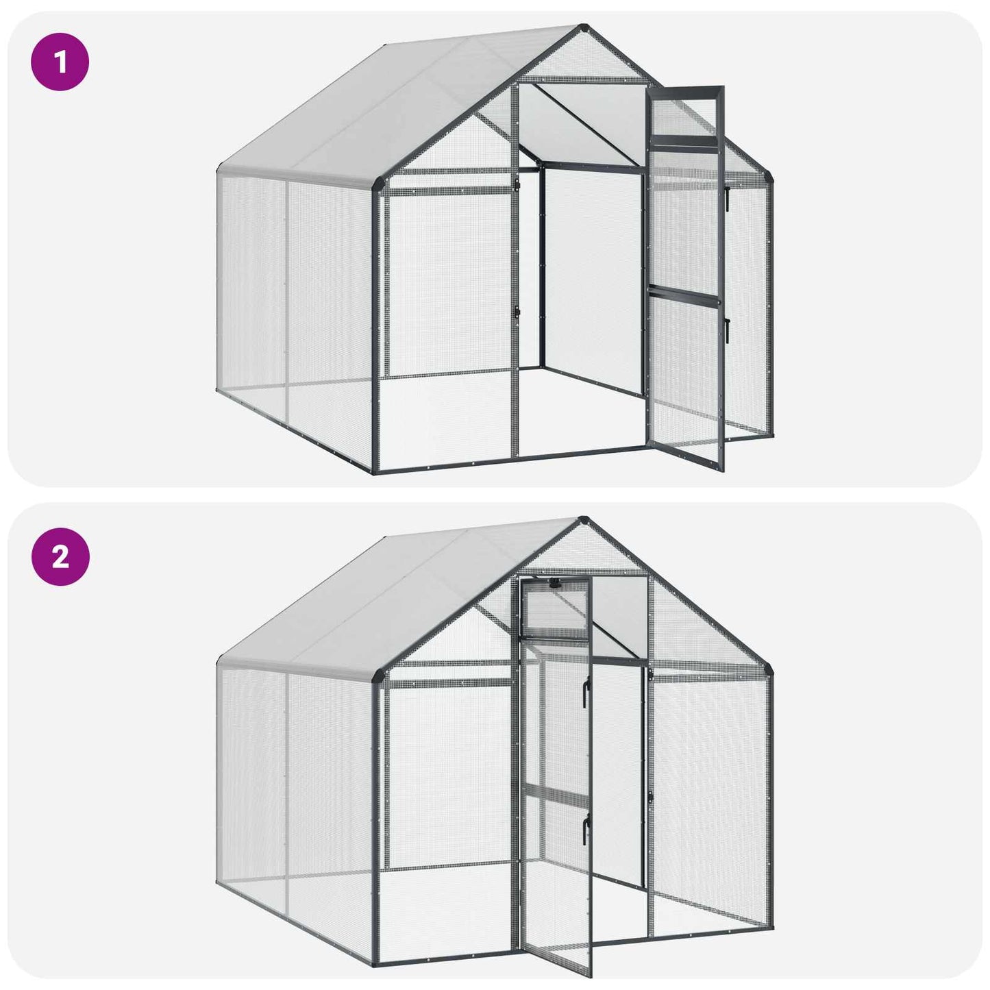 Bird Cage Anthracite 181.5 x 221 x 173.5 cm Welded Wire Mesh