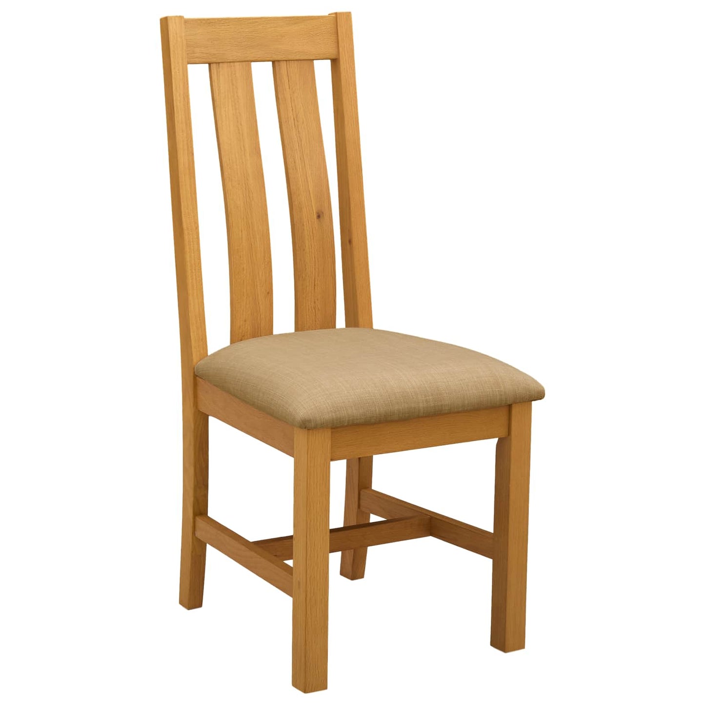 Dining Set 3 pcs Beige Solid Oak Wood