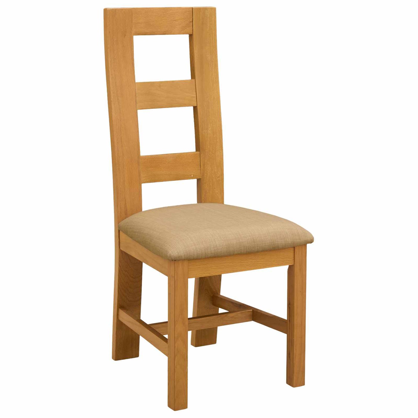 Dining Set 7 pcs Beige Solid Oak Wood