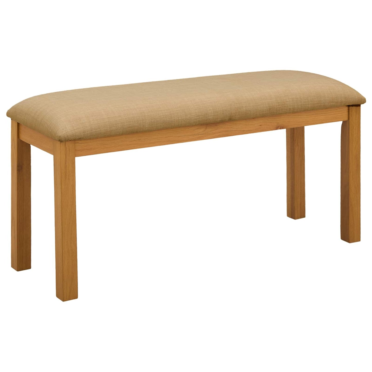 Dining Set 5 pcs Beige Solid Oak Wood