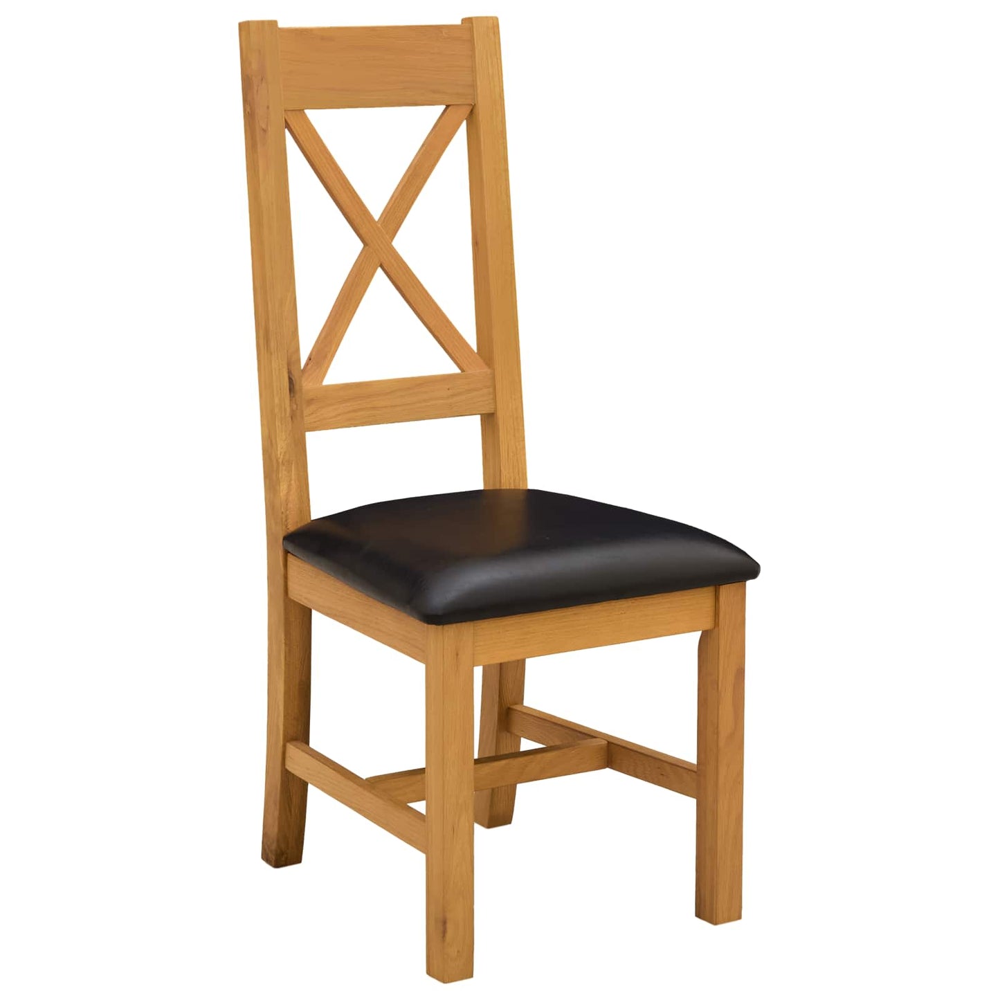 Dining Set 5 pcs Black Solid Oak Wood