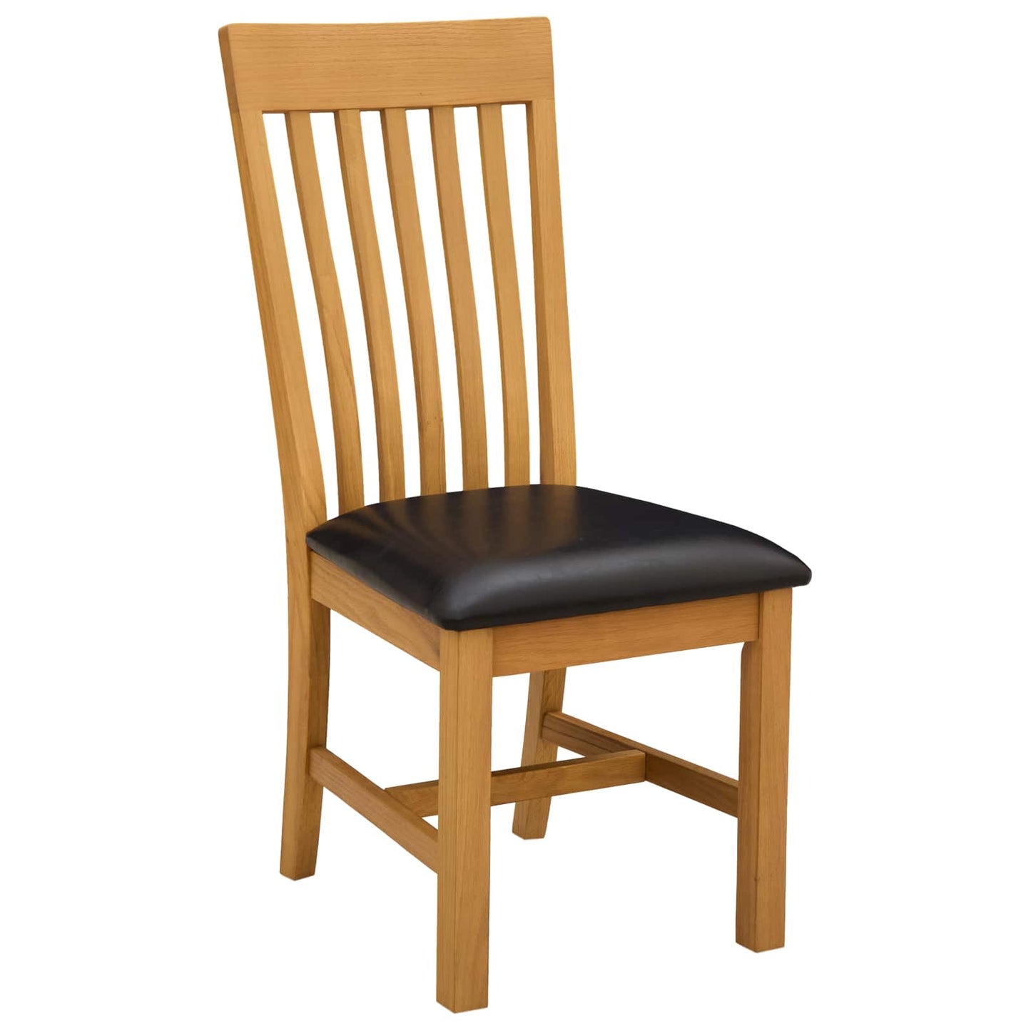 Dining Set 5 pcs Black Solid Oak Wood