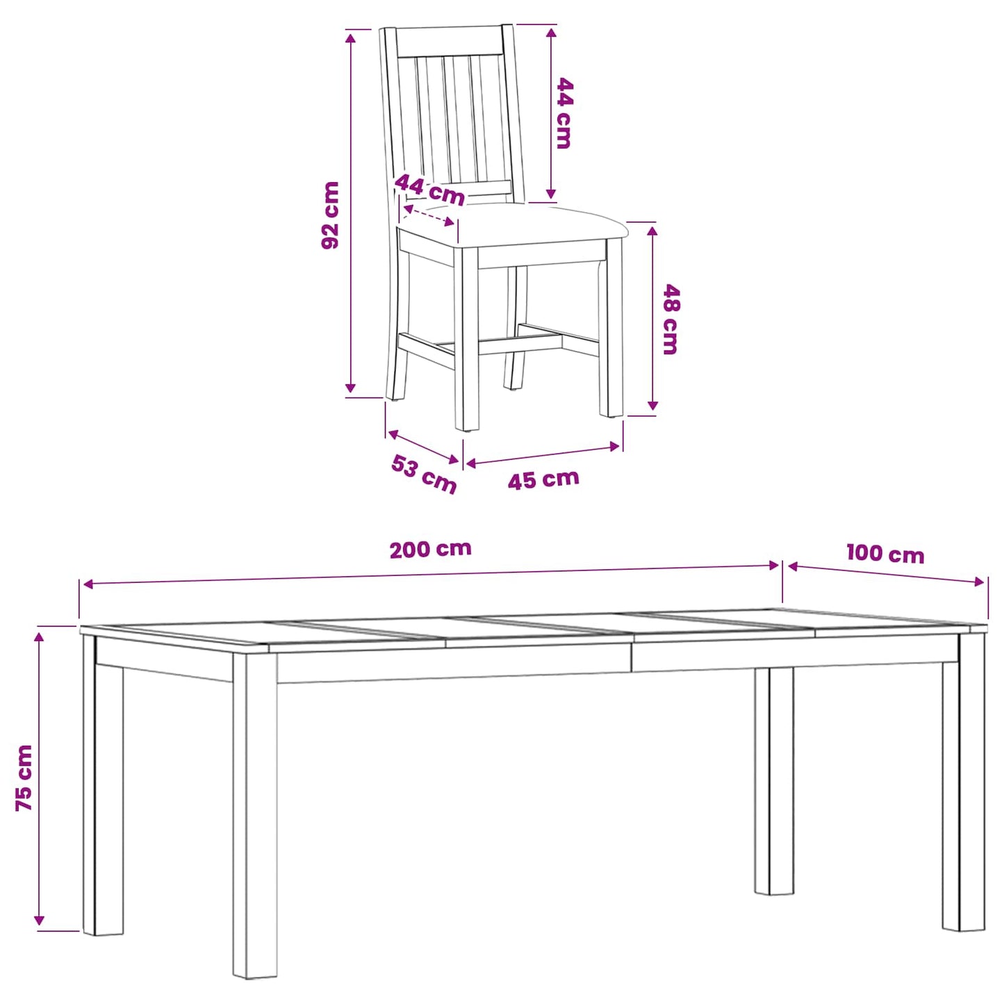 Dining Set 9 pcs Black Solid Oak Wood