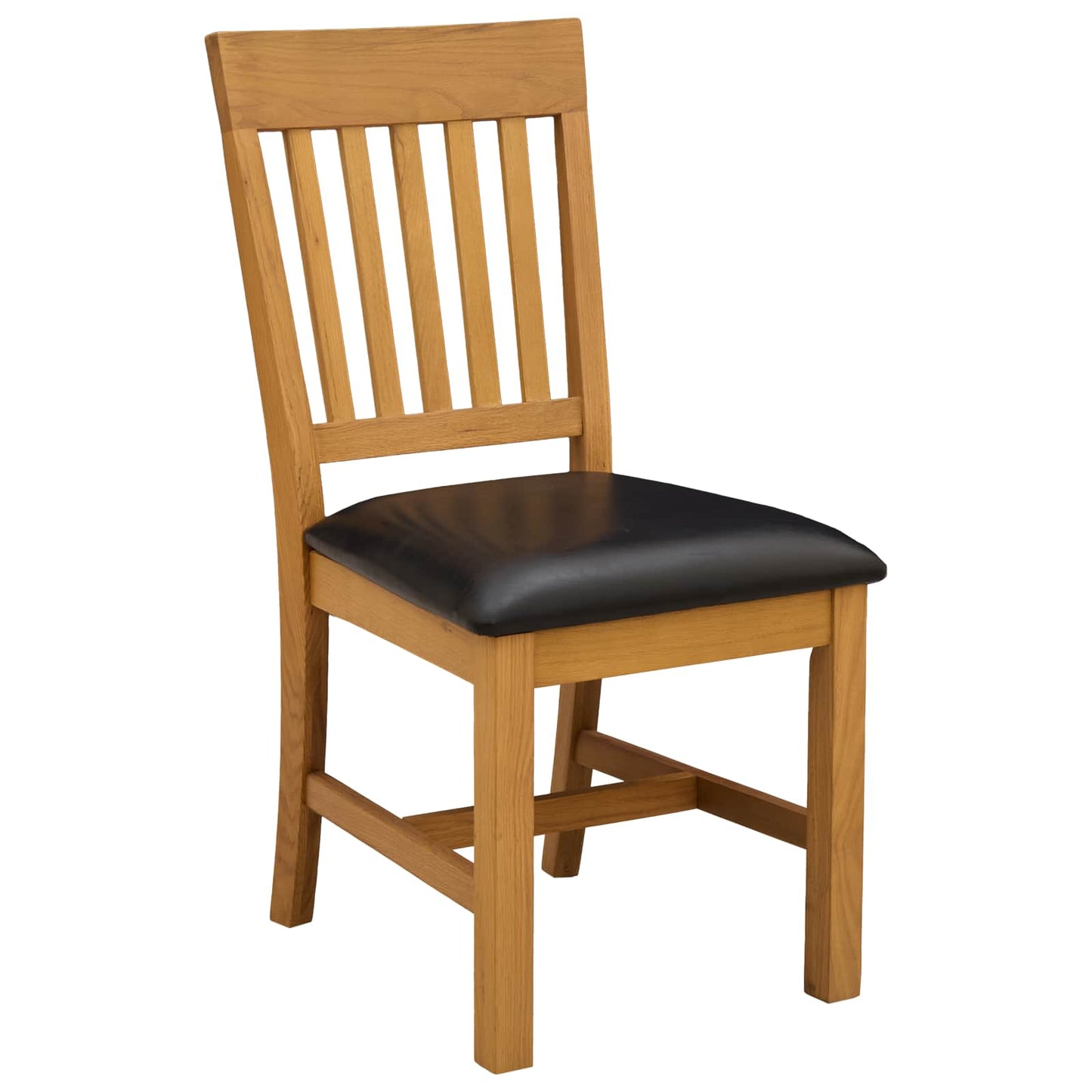 Dining Set 9 pcs Black Solid Oak Wood