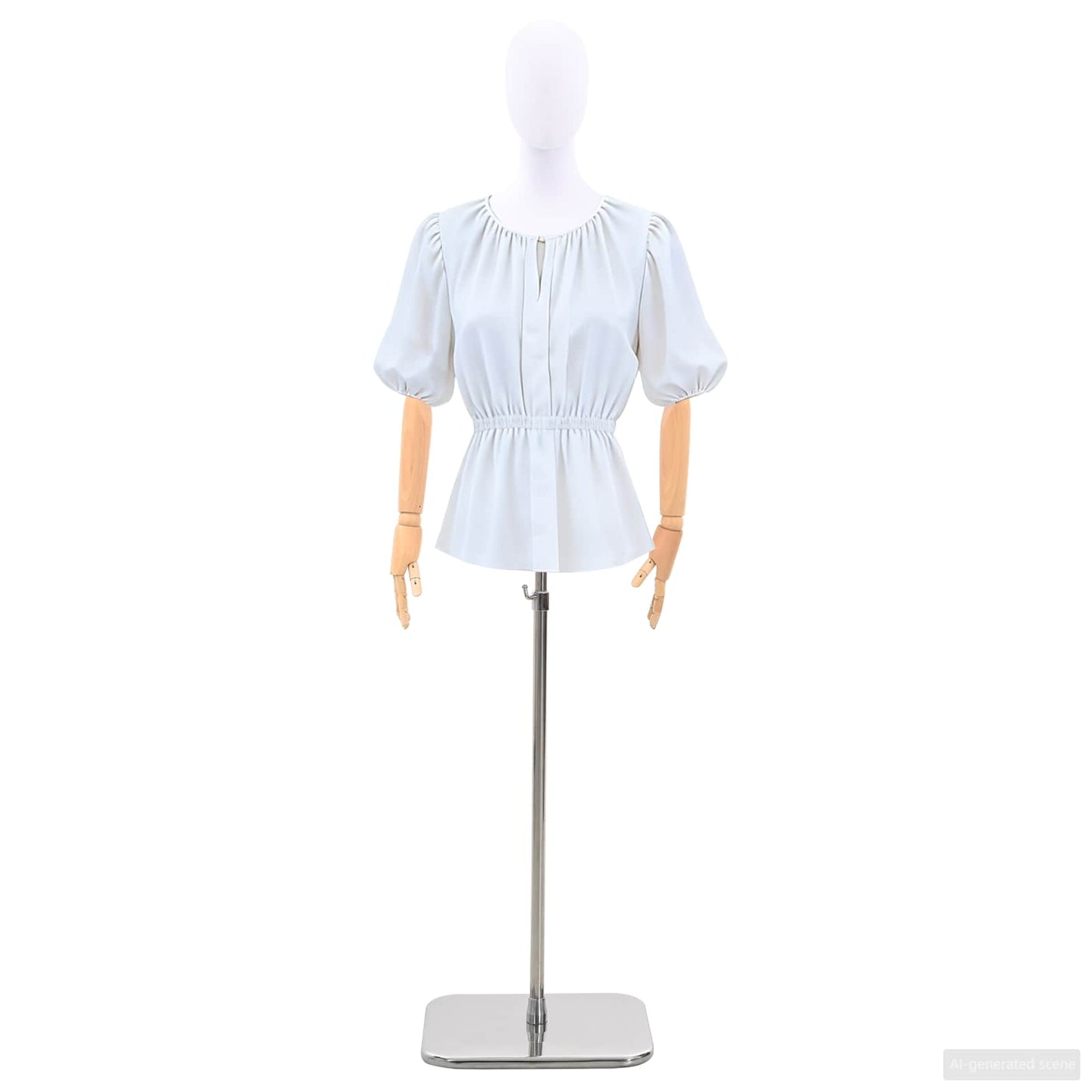 Adjustable 165-213 cm Mannequin with Base Female PP White