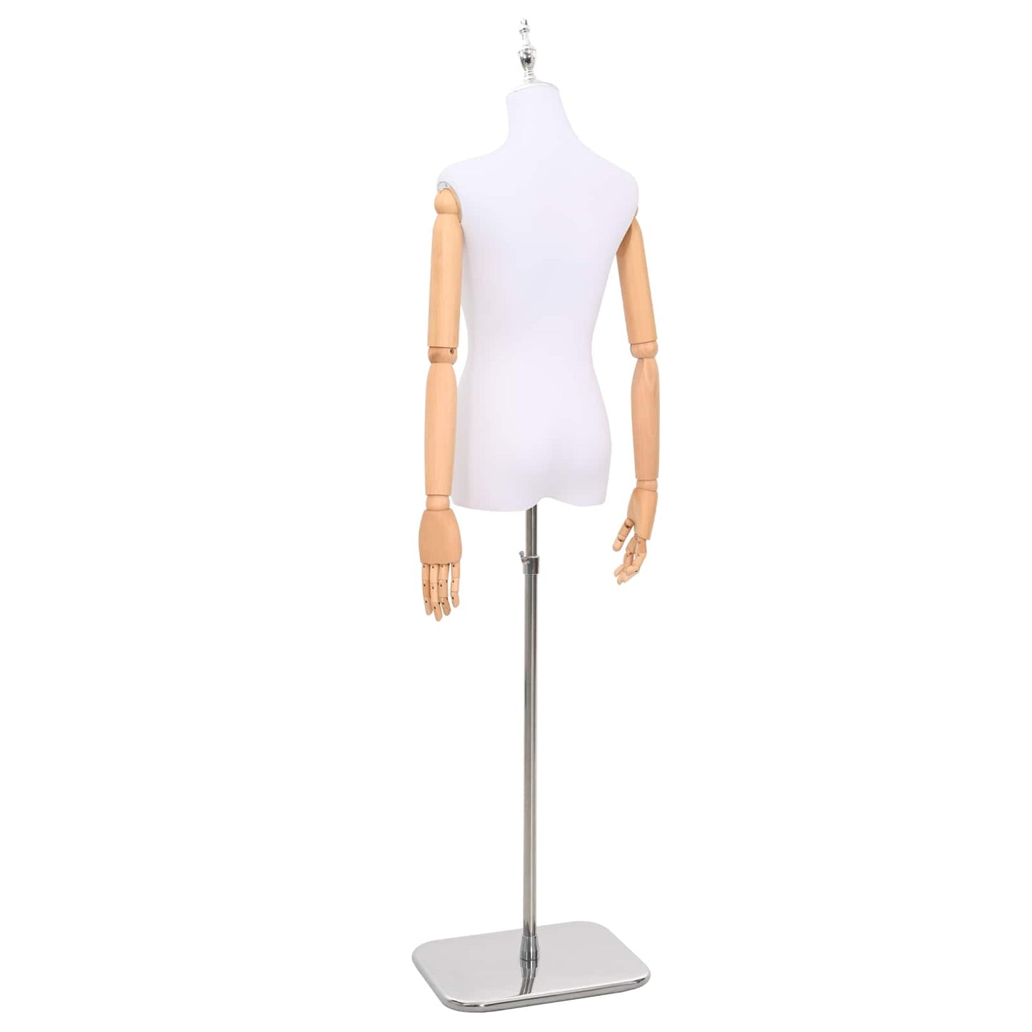 Adjustable 165-213 cm Mannequin with Base Female PP White