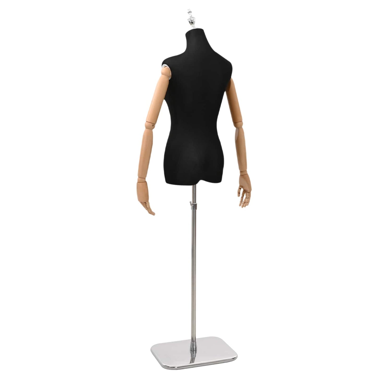 Adjustable 165-213 cm Mannequin with Base Female PP Black
