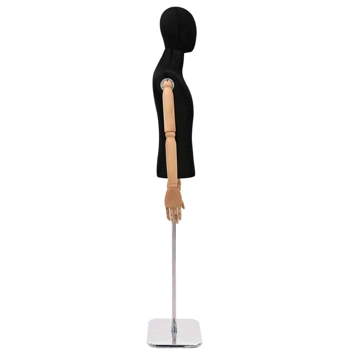 Adjustable 170-218 cm Mannequin with Base Male PP Black