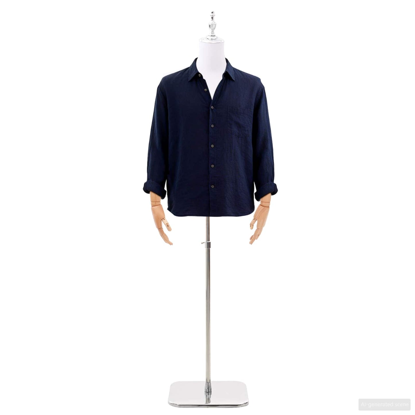 Adjustable 170-218 cm Mannequin with Base Male PP White
