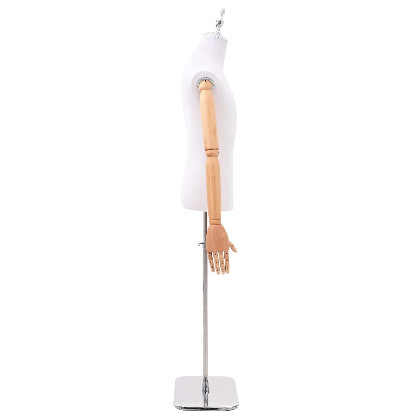 Adjustable 170-218 cm Mannequin with Base Male PP White