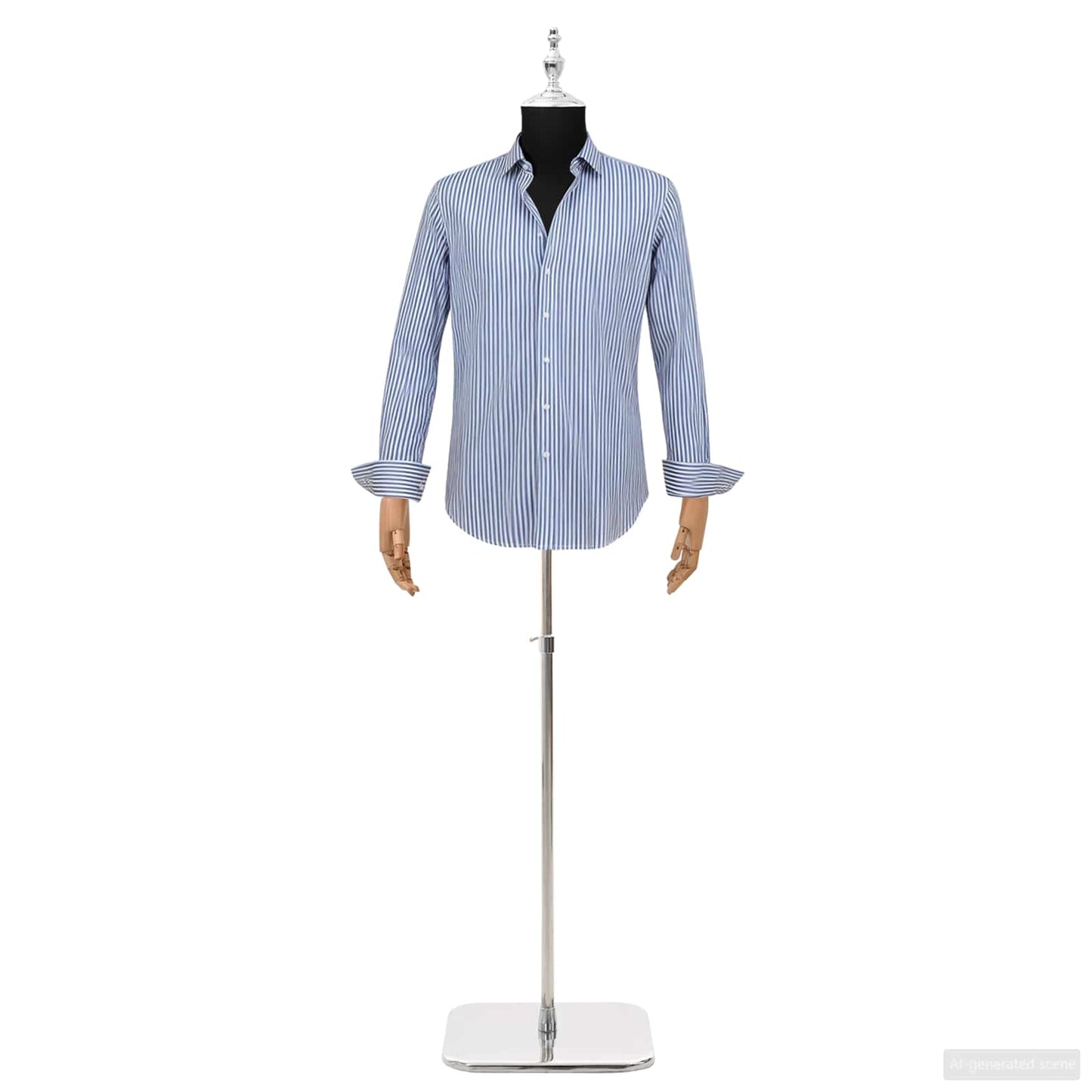 Adjustable 170-218 cm Mannequin with Base Male PP Black