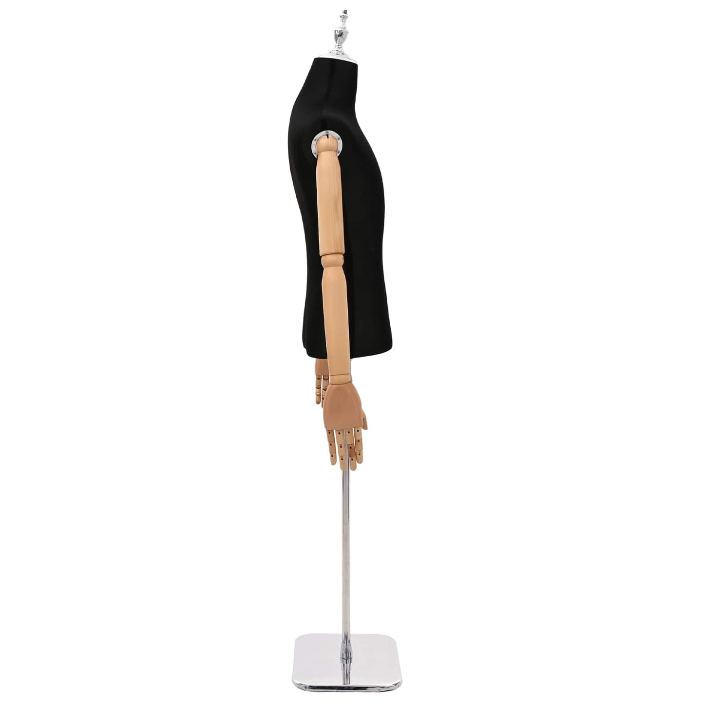 Adjustable 170-218 cm Mannequin with Base Male PP Black