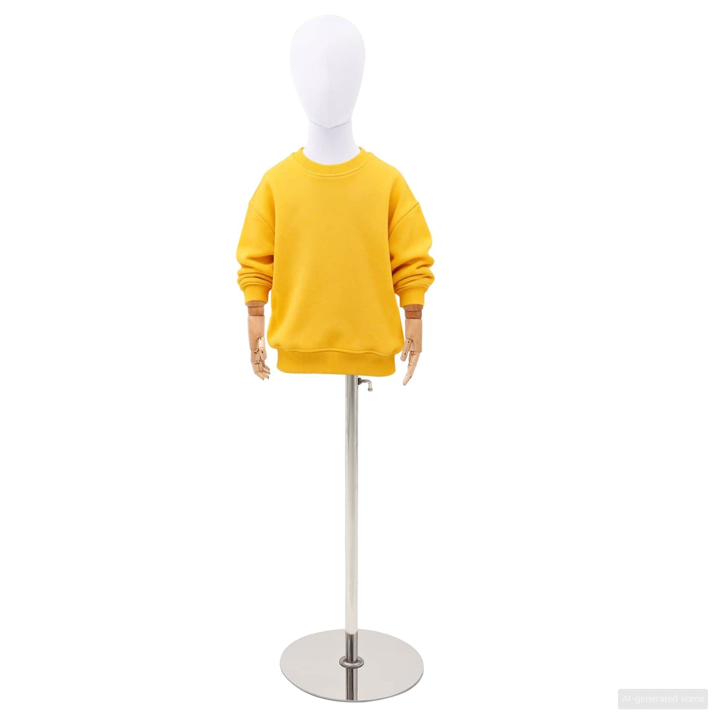 Adjustable 120-150 cm Mannequin with Base Unisex PP White