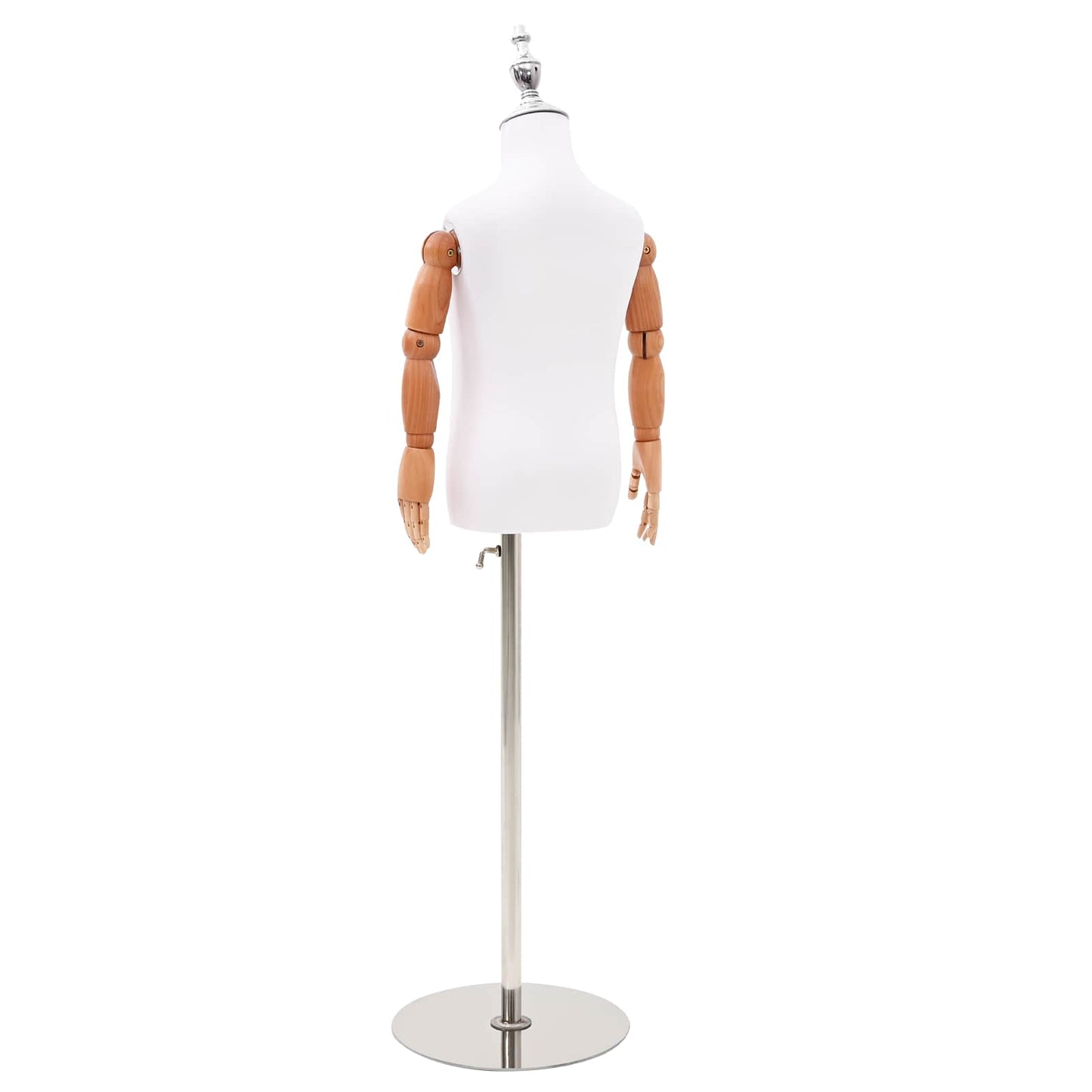 Adjustable 120-150 cm Mannequin with Base Unisex PP White