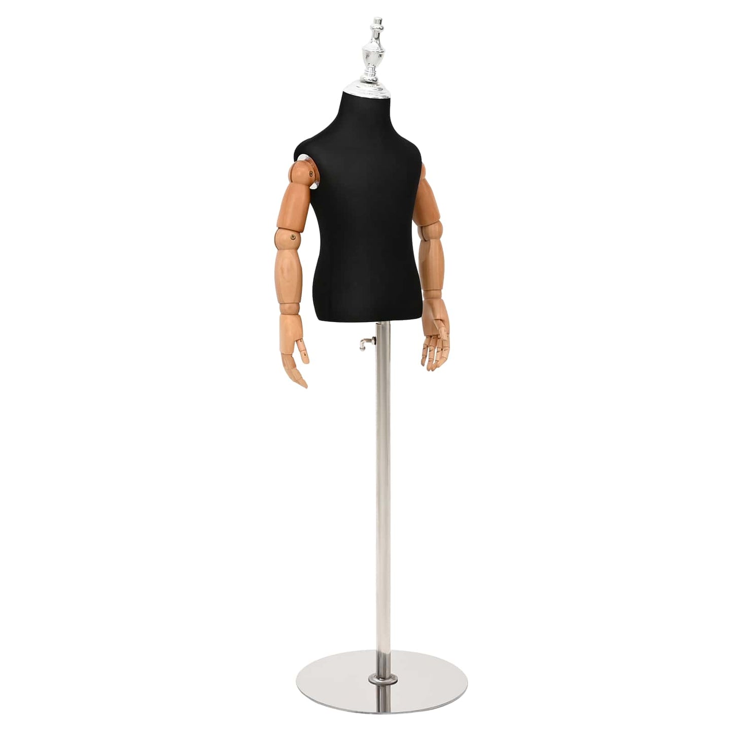 Adjustable 120-157 cm Mannequin with Base Unisex PP Black