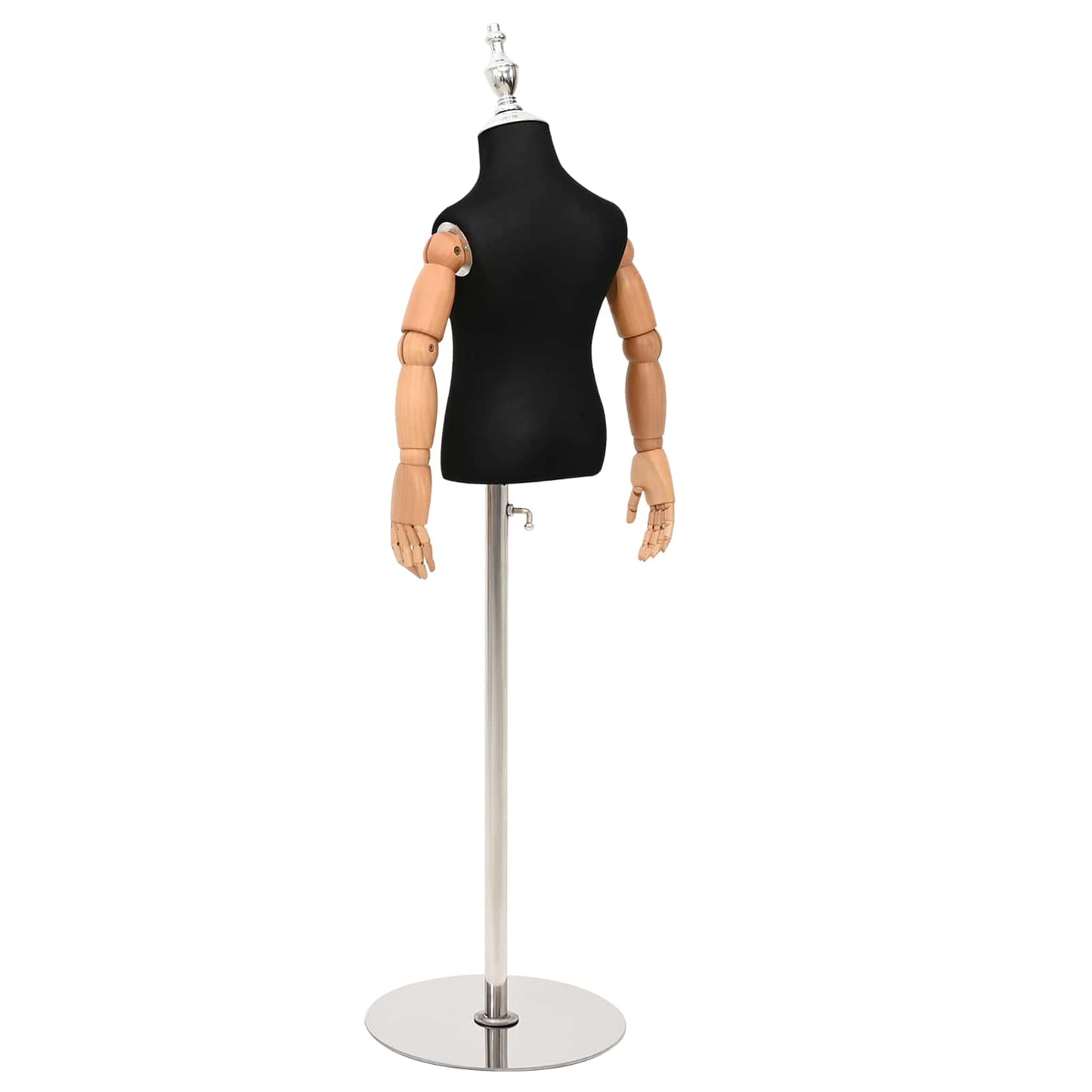 Adjustable 120-157 cm Mannequin with Base Unisex PP Black