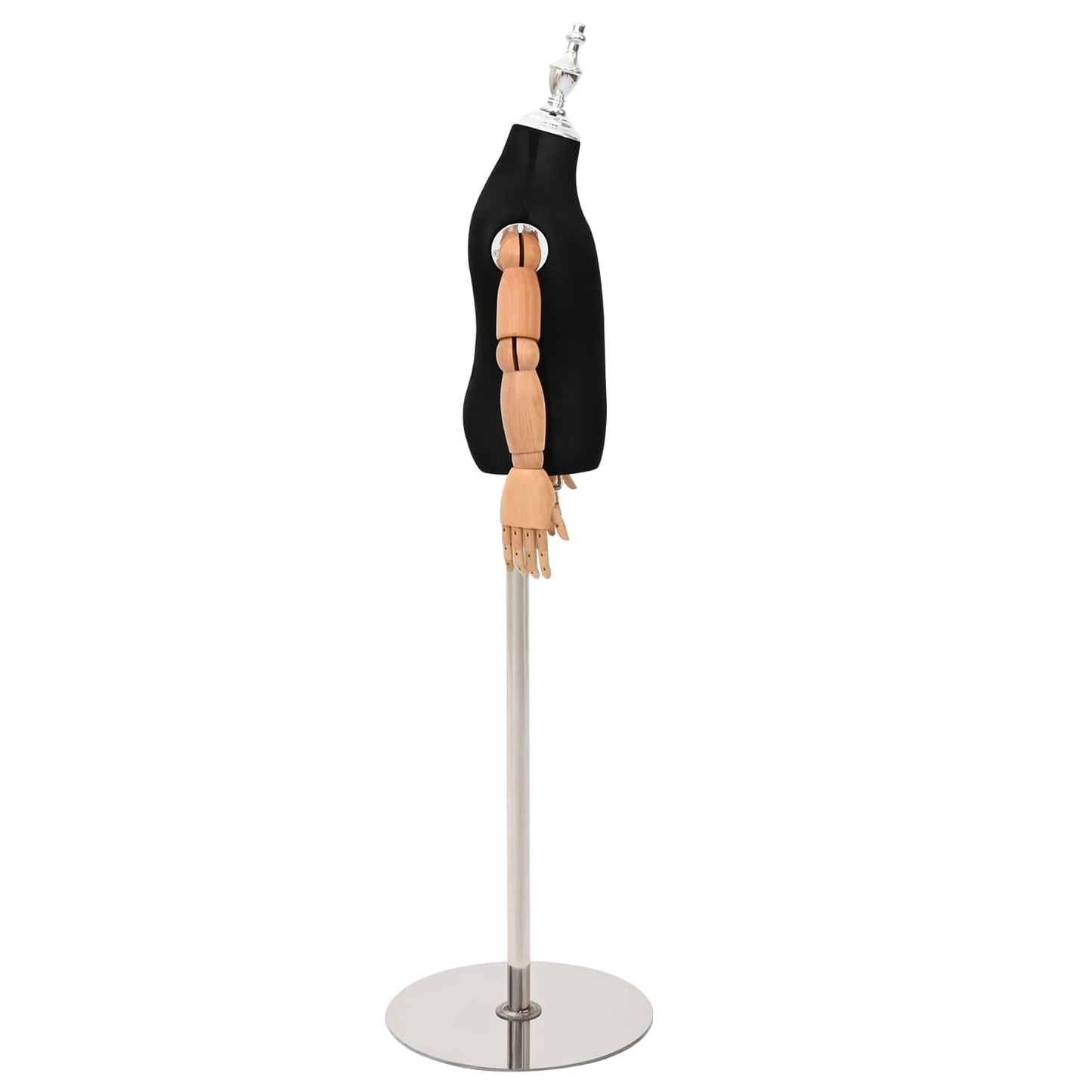 Adjustable 120-157 cm Mannequin with Base Unisex PP Black