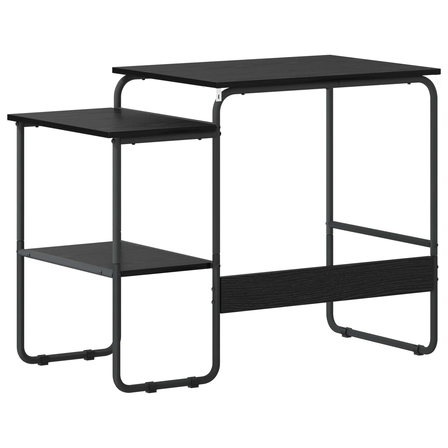Desk with Storage Black Oak 100 x 50 x 75 cm
