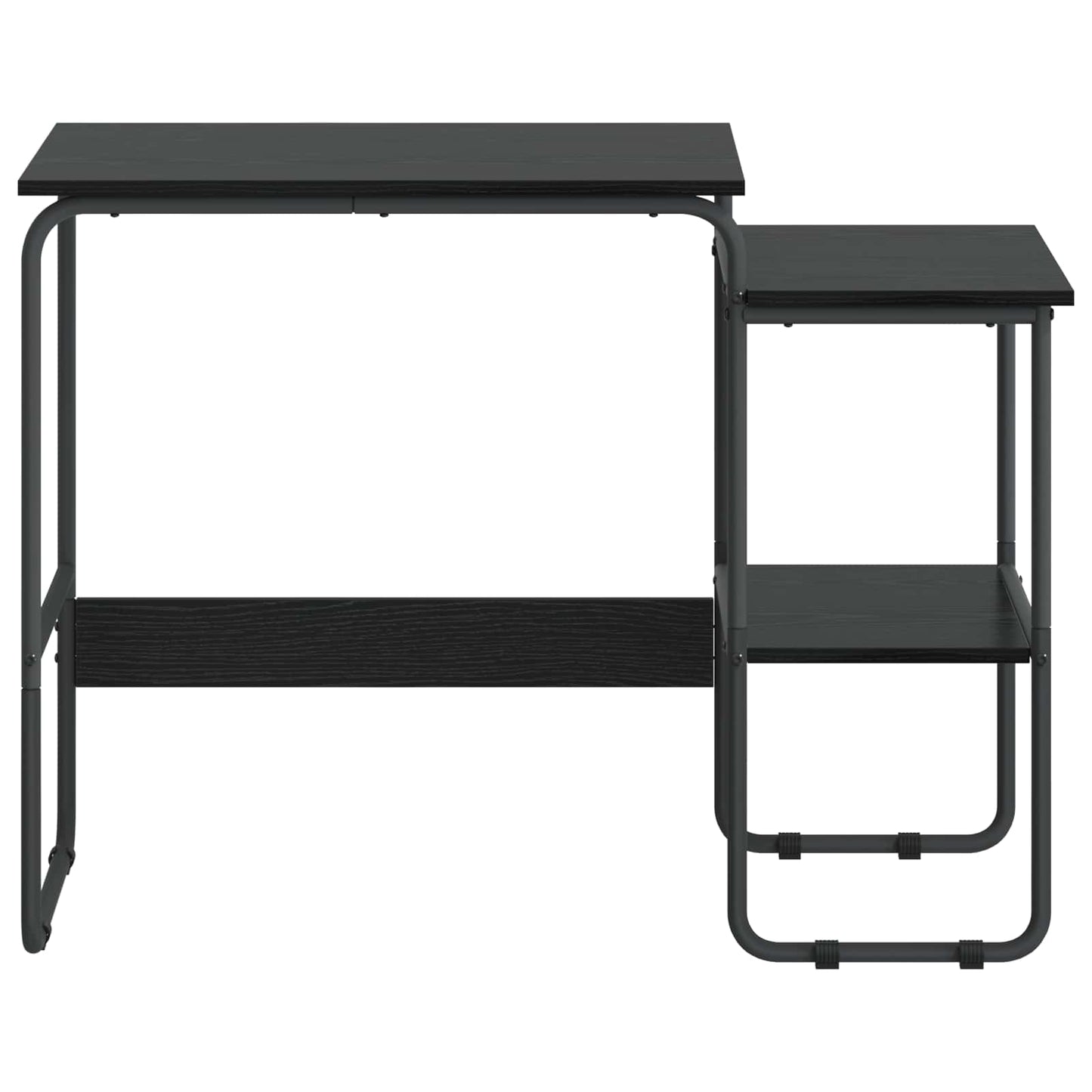 Desk with Storage Black Oak 100 x 50 x 75 cm