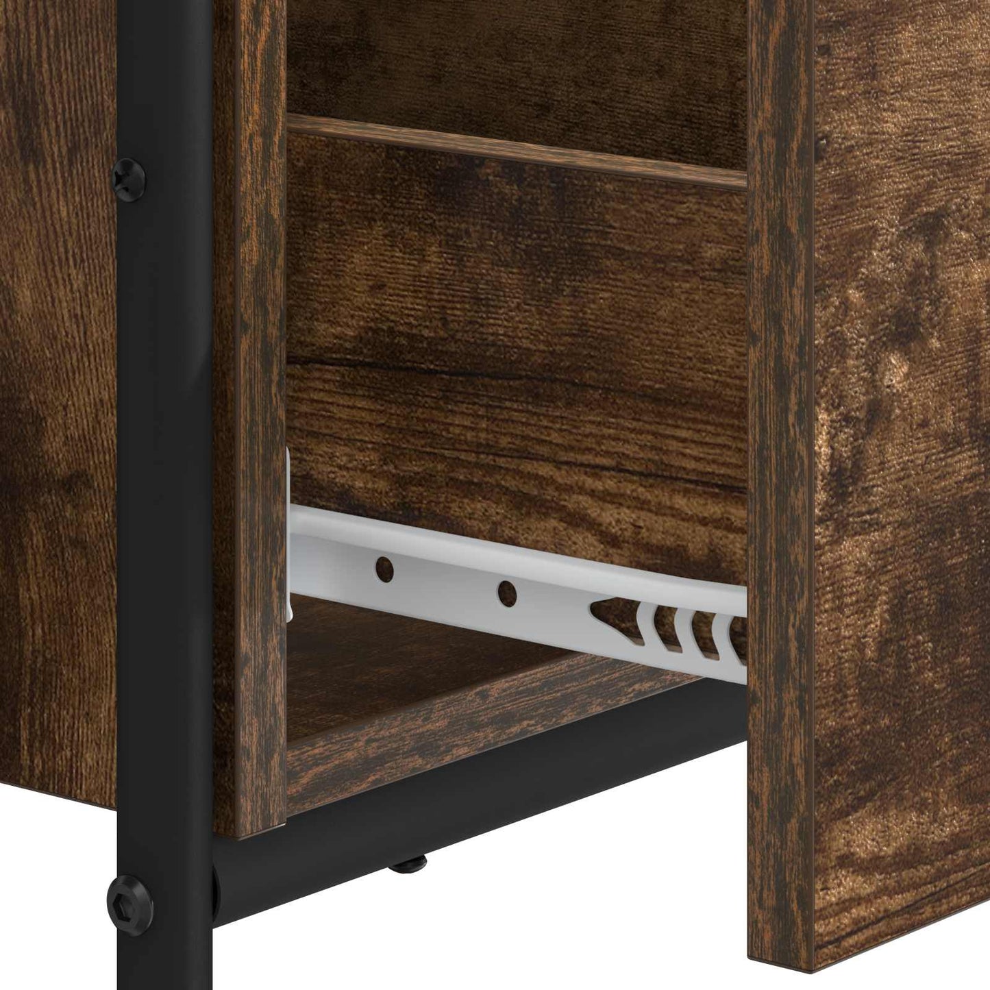 Desk with Storage Smoked Oak 120 x 50 x 75 cm