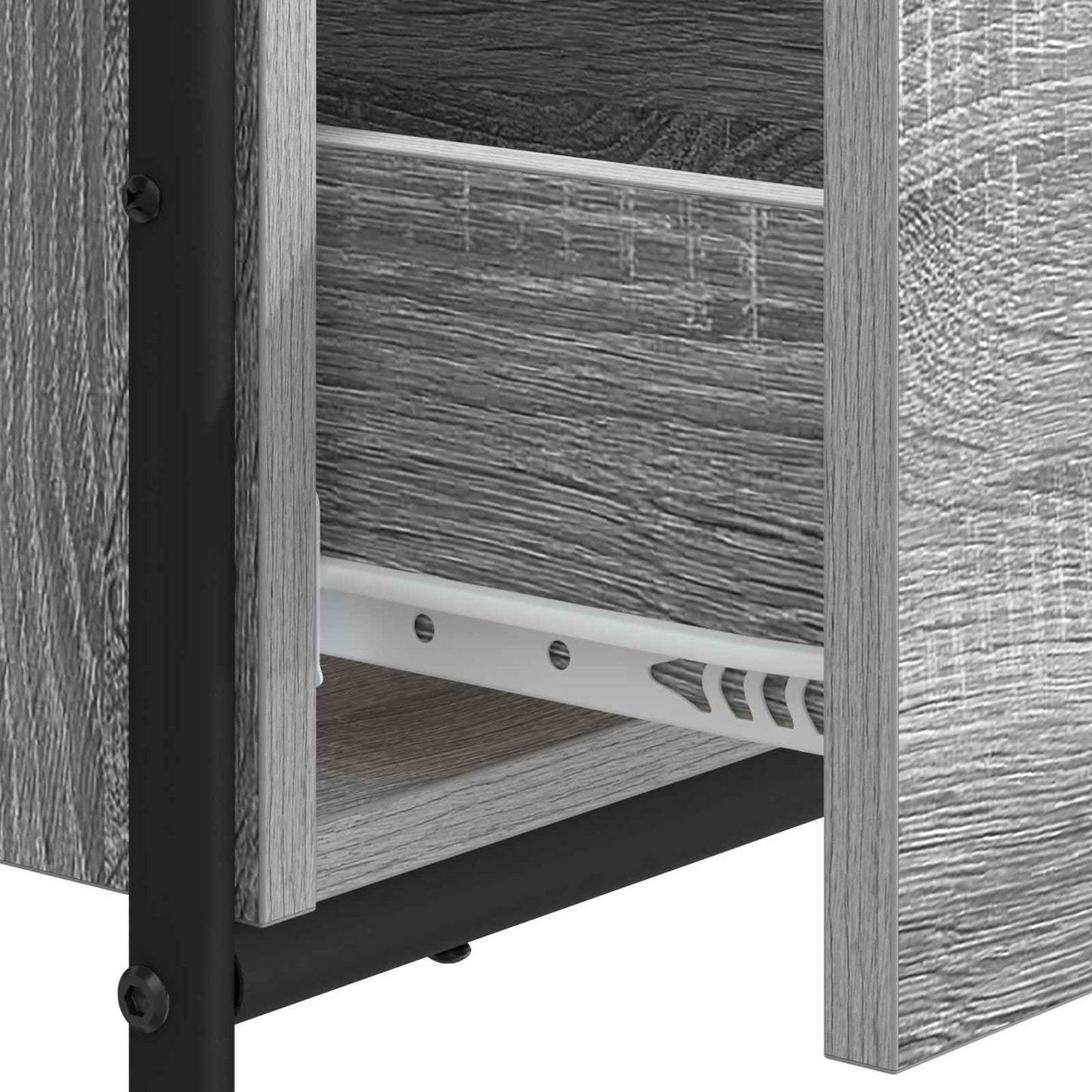 Desk with Storage Grey Sonoma 120 x 50 x 75 cm
