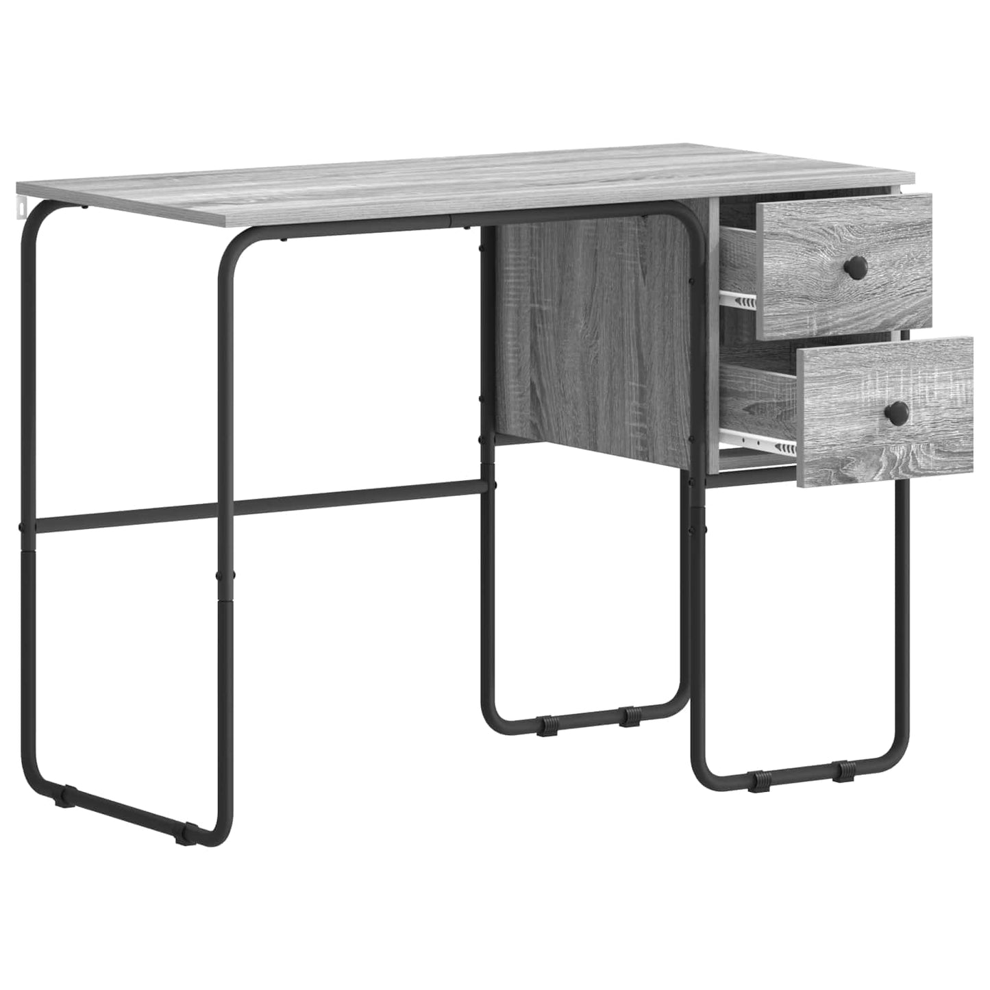 Desk with Storage Grey Sonoma 100 x 50 x 75 cm