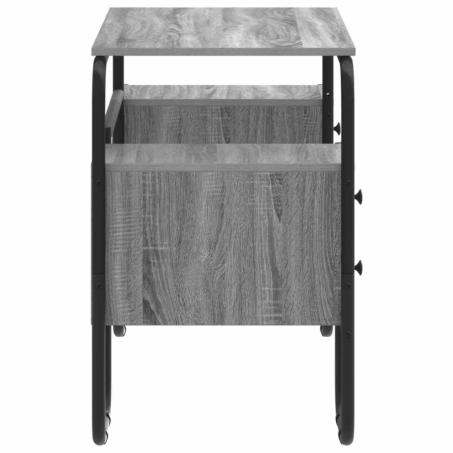Desk with Storage Grey Sonoma 145 x 50 x 75 cm
