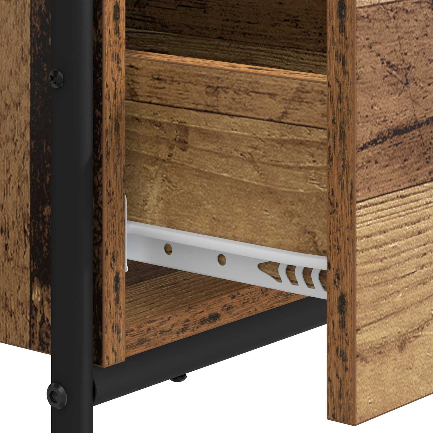 Desk with Storage Old Wood 145 x 50 x 75 cm