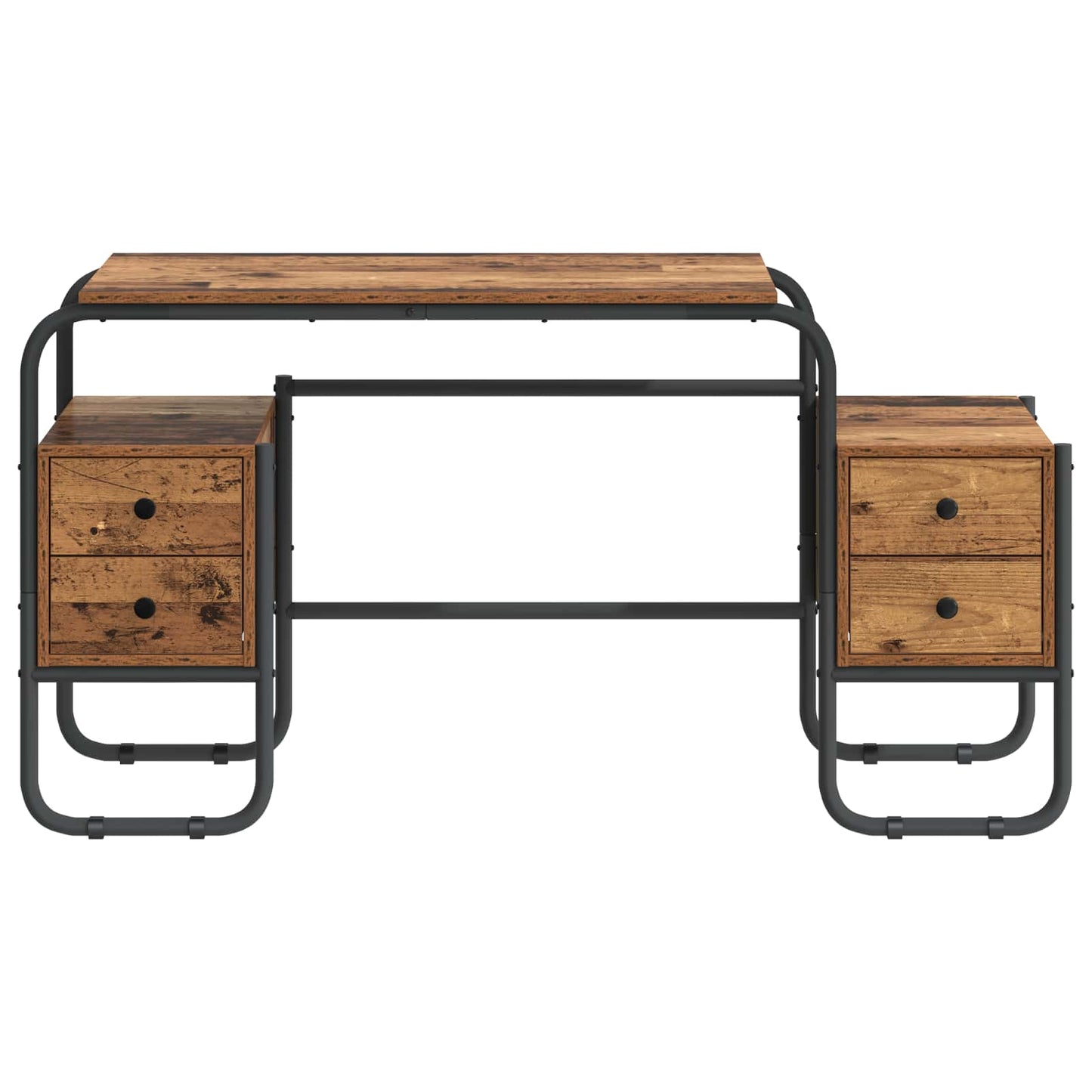 Desk with Storage Old Wood 145 x 50 x 75 cm