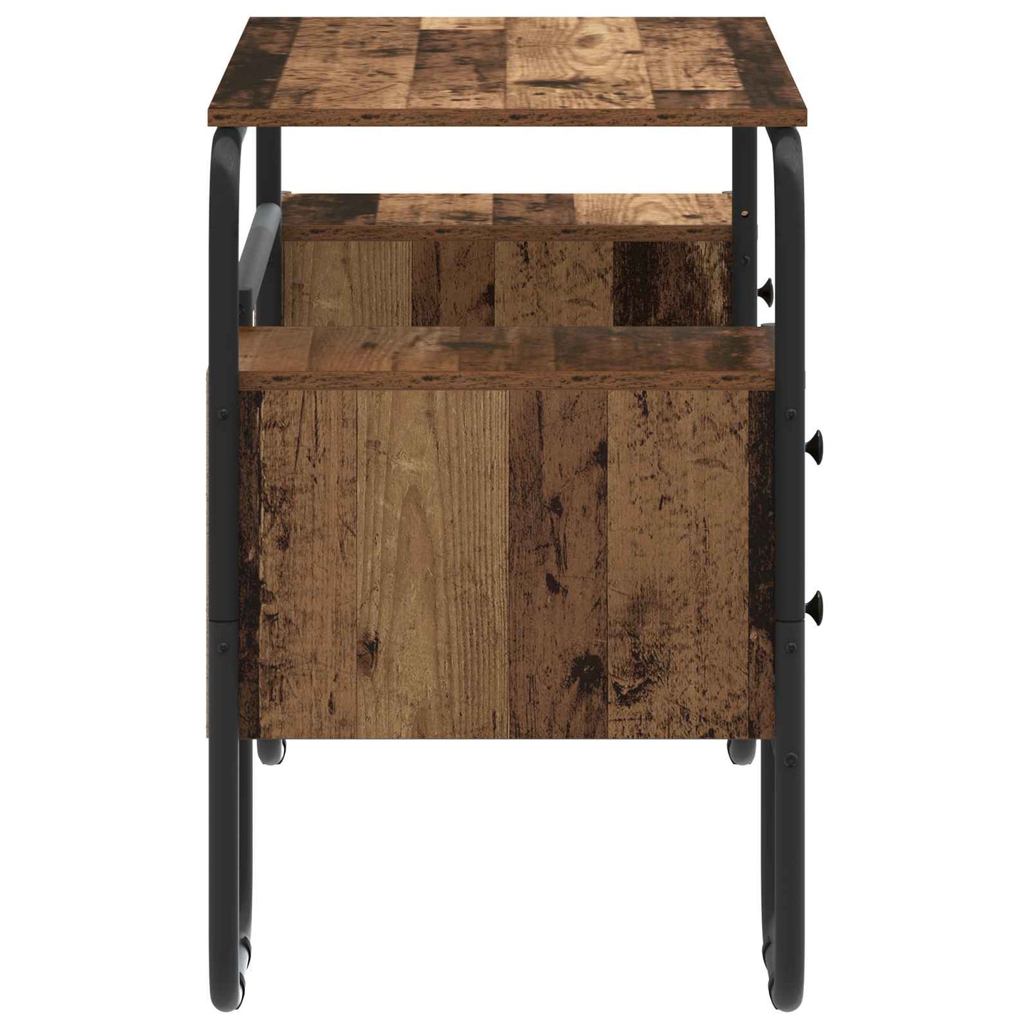 Desk with Storage Old Wood 145 x 50 x 75 cm