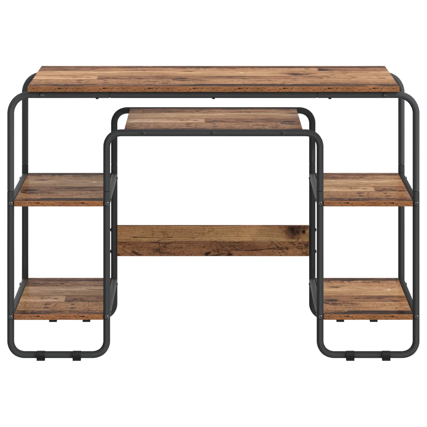Desk with Storage Old Wood 113.5 x 52 x 75.5 cm