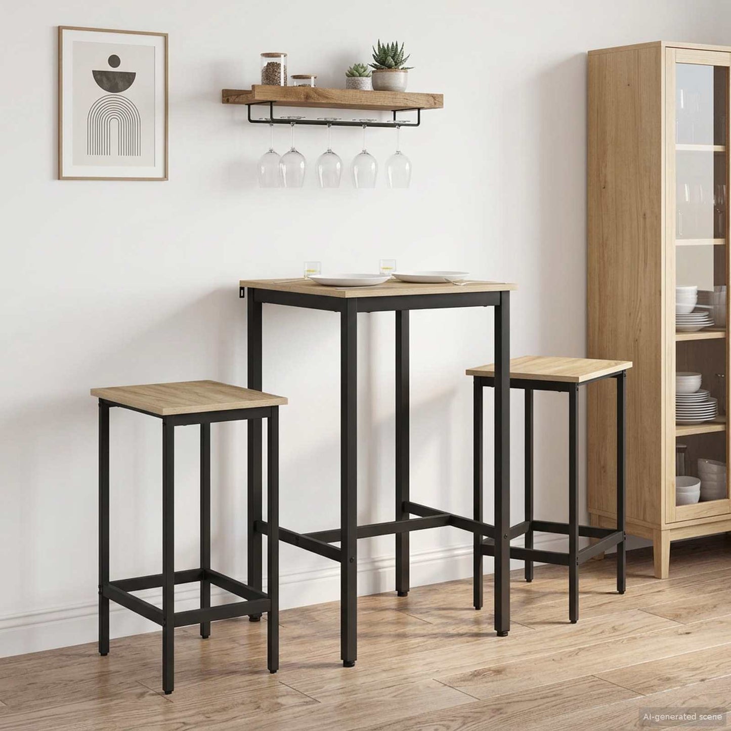 Bar Table 52 x 52 x 90 cm Engineered Wood Sonoma Oak